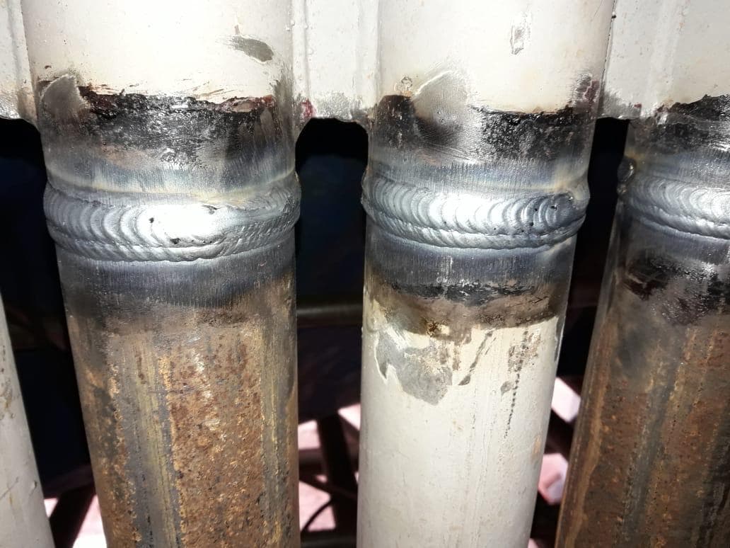 Serviços realizados na parte de pressão de caldeira