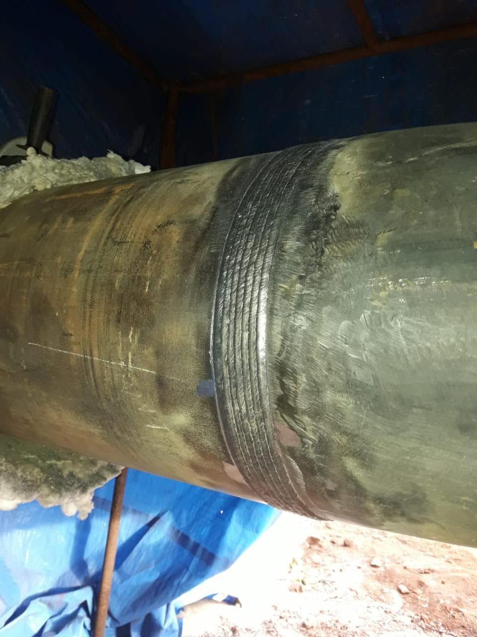 Serviços realizados na parte de pressão de caldeira