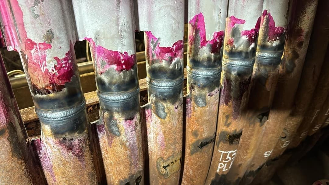 Serviços realizados na parte de pressão de caldeira