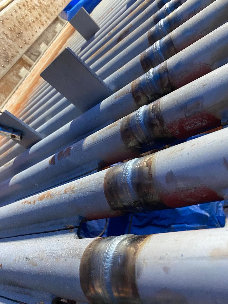 Serviços realizados na parte de pressão de caldeira