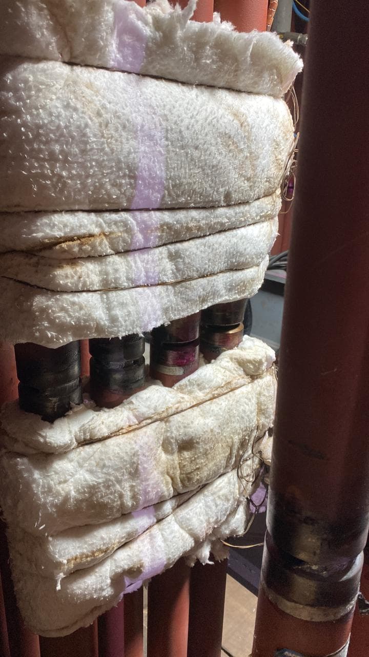 Serviços realizados na parte de pressão de caldeira