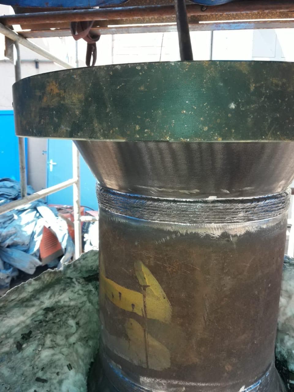 Serviços realizados na parte de pressão de caldeira