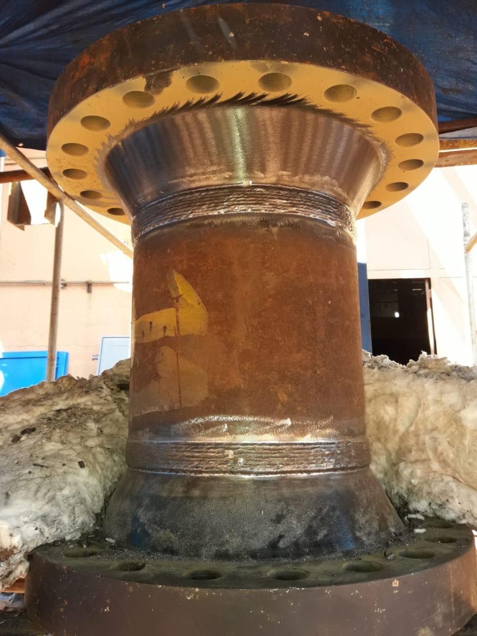 Serviços realizados na parte de pressão de caldeira