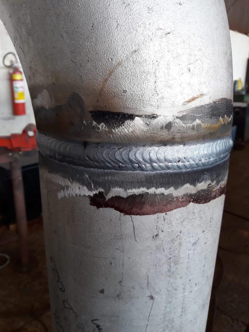 Serviços realizados na parte de pressão de caldeira