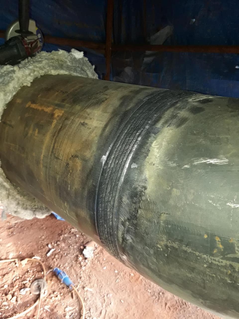 Serviços realizados na parte de pressão de caldeira